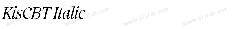 KisCBT Italic字体转换